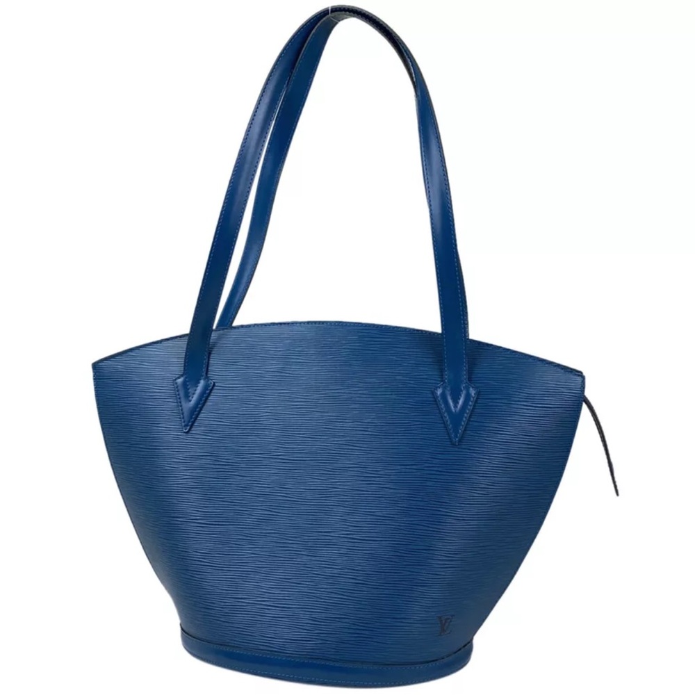 Louis Vuitton Blue EPI St. Jacques Sunjack Shoulder Tote Bag GUC - Picture 1 of 2